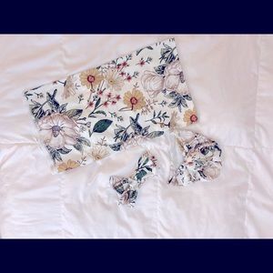 Boho floral newborn photo swaddle set